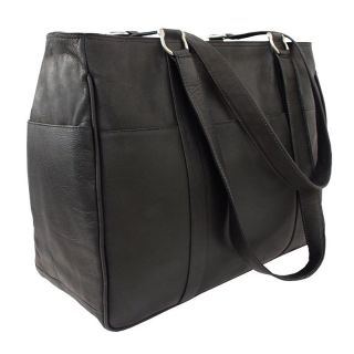 Piel Leather Medium Shopping Bag   Black   Travel Accessories