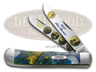 CASE XX 2007 State Quarter Gold Series Trapper 1/3000 Stainless Pocket Knife Set