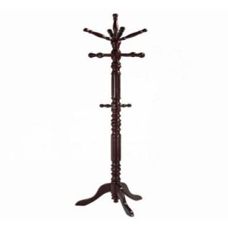 MegaHome 12 Hook Traditional Spinning Top Wooden Coat Rack in Cherry JW302 C