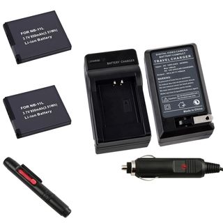 BasAcc Charger/Black Li Ion Battery/Lens Cleaning Pen Kit for Canon NB