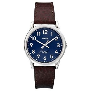 Mens Timex Easy Reader® Watch with Leather Strap   Brown