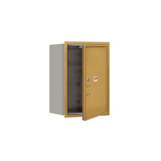 Salsbury Industries 3700 Series 23 1/2 in. 6 Door High Unit Parcel Locker 1 PL6 4C Private Front Loading Horizontal Mailbox in Gold 3706S 1PGFP