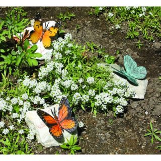 Brass Baron Butterfly Rock Garden Accents (set of 4)