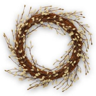 National Tree Company 24 in. Pussy Willow Wreath ED3 110 24W