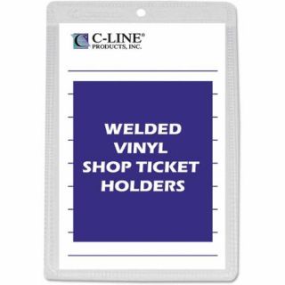 C Line Vinyl Shop Ticket Holder, Both Sides Clear, 5" x 8", 50/Box