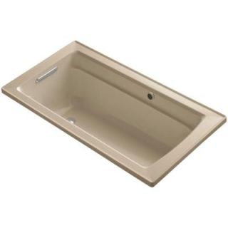KOHLER Archer 5 ft. Reversible Drain Soaking Tub in Mexican Sand with Bask Heated Surface K 1123 W1 33