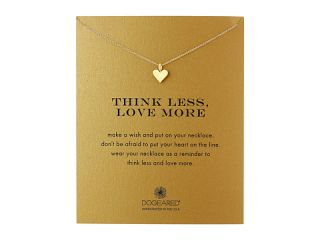 Dogeared Think Less Love More Heart Necklace Gold Dipped