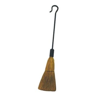 Uniflame 29.5 in. Black Finish Brush with Crook Handle   Fireplace Tools