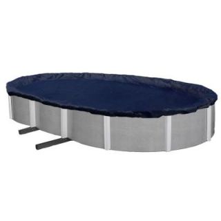 Blue Wave 8 Year 12 ft. x 24 ft. Oval Navy Blue Above Ground Winter Pool Cover BWC716