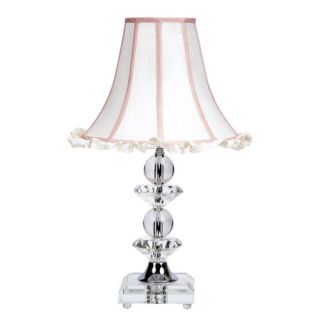 TransGlobe Lighting Crystal 31 H Table Lamp with Bell Shade