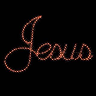 44 in. Outdoor LED Jesus Sign Lighted Display   150 Bulbs   Outdoor Light Displays