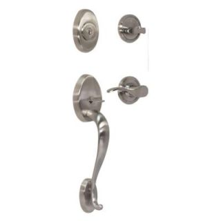 Weslock Traditionale Single Cylinder Satin Nickel Right Hand Lexington Handleset with Bordeau Lever R2115 NUNSL2D
