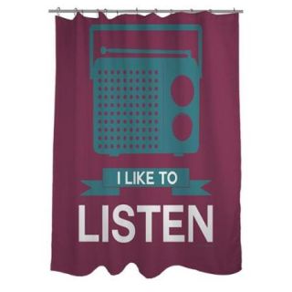 Thumbprintz I Like to Listen Shower Curtain