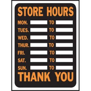 Hy Ko Store Hours Sign (Set of 10)