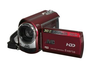 JVC Everio GZ MG330 Red 1/6" CCD 2.7" 112K LCD 35X Optical Zoom 30GB Hard Disk Digital Camcorder