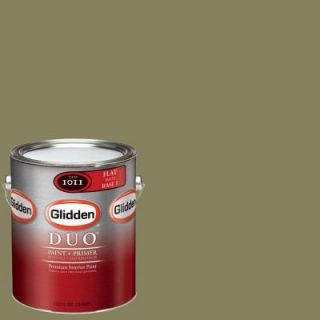 Glidden DUO 1 gal. #GLG28 Truly Olive Flat Interior Paint with Primer GLG28 01F
