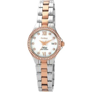 Armitron Women's Rose Gold Swarovski Crystal Accented Watch, Two Tone