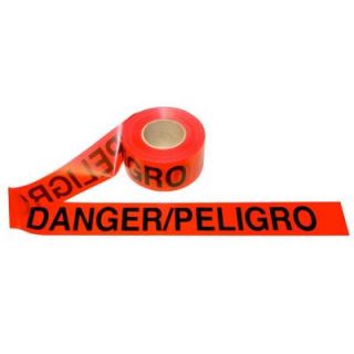 Cordova 3 in. X 1000 ft. Bilingual Red Danger Barricade Tape HDT20213