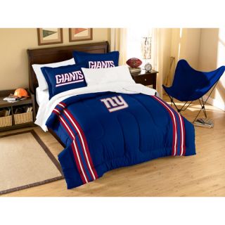 NFL Applique 3 Piece Bedding Comforter Set, New York Giants