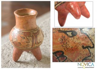 Handcrafted Ceramic Maya Life Vase (El Salvador)  