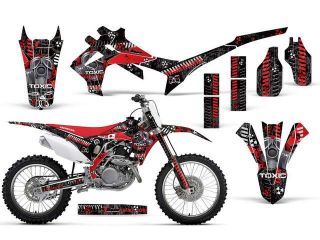 2009 2012|Honda|CRF|450R::AMRRACING MX Graphics Decal Kit Toxicity Red Black