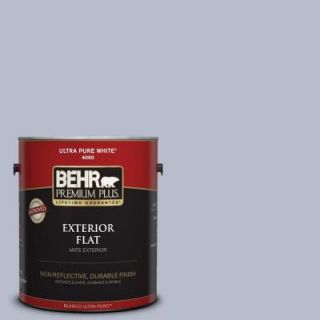 BEHR Premium Plus 1 gal. #610F 4 Silver Service Flat Exterior Paint 440001