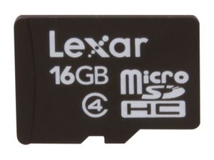 Lexar 16GB microSDHC Flash Card Model LSDMI16GASBNA