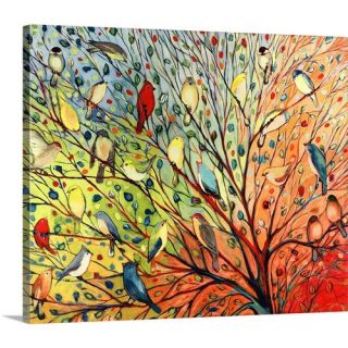 Great Big Canvas Twenty Seven Birds by Jennifer Lommers Painting