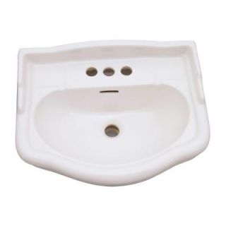 Barclay Products English Turn Pedestal Basin Only in Bisque ECET4SBI