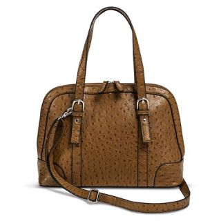 Womens Osrtich Texture Satchel Handbag   Brown