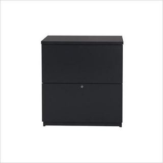 Bestar 2 Drawer Lateral Wood File Cabinet in Charcoal