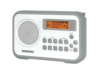 AM/FM Digital Portable Receiver with Alarm Clock    Gray