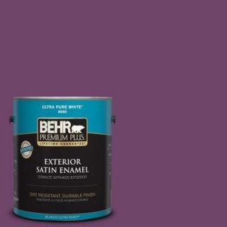 BEHR Premium Plus 1 gal. #S G 680 Raspberry Mousse Satin Enamel Exterior Paint 934001