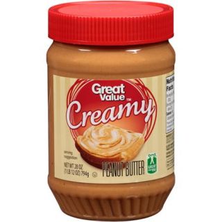 Great Value Peanut Butter Creamy, 28 oz
