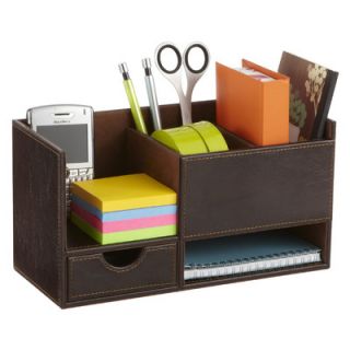 Safco Products Leather Look Desktop Supply Organizer