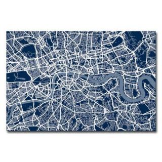 Trademark Fine Art 16 in. x 24 in. London Street Map III Canvas Art MT0152 C1624GG