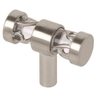 Liberty Crystal Lace 1 1/2 in. Satin Nickel and Clear Bar Cabinet Knob P16311C 116 C