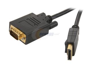 BYTECC DPVGA 10 10 ft. Black Display Port to VGA Cable M M