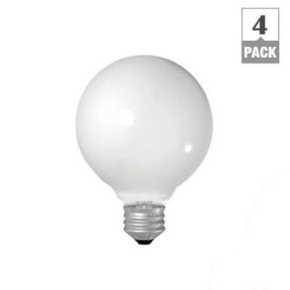 GE 40 Watt Incandescent G25 Globe Light Bulb (4 Pack) FAM18 40G25W/4TP