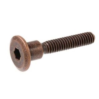 Everbilt 1/4 20 in. x 50 mm Coarse Antique Brass Steel Flat Hex Drive Wide Shank Connecting Bolts (4 Pack) 53984