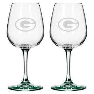 Green Bay Packers Boelter Brands Wine Glass 2 Pack 12 oz