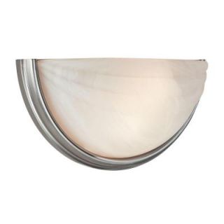Access Lighting Crest 1 Light Satin LED Sconce with Alabaster Glass Shade 20635LED SAT/ALB