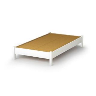 South Shore Furniture Bedtime Story Twin Size Platform Bed in Pure White 3050205