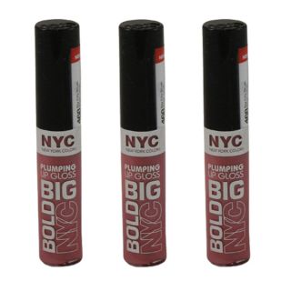 Big Bold Plumping and Shine Big City Blush Lip Gloss (Pack of 3