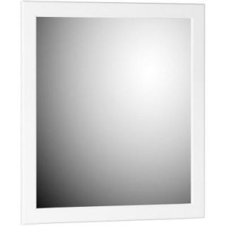 Simplicity by Strasser Ultraline 30 in. W x .75 in. D x 32 in. H Framed Wall Mirror in Satin White 01.212