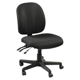 Lorell Mid back Task Chair without Arms   Black