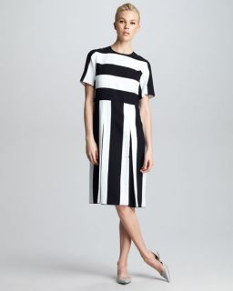 Marc Jacobs Striped Pleated Dress