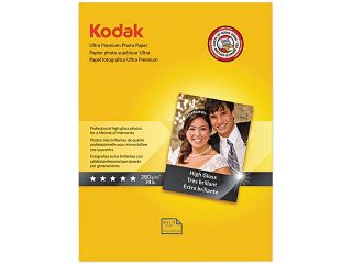 Kodak 8366353 Ultra Premium Photo Paper, 76 lbs., High Gloss, 8 1/2 x 11, 25 Sheets/Pack