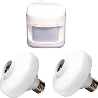 Defiant 180° White Sensor with Motion Outdoor Light with Adapters DF 6026 WH B