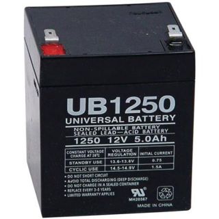 UPG 85983/D5741 Sealed Lead Acid Batteries (12V; 5 AH; .187 Tab Terminals; UB1250)
